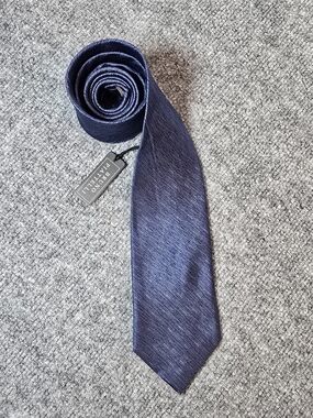 Bruno Piattelli Silk Tie NWT Midnight Blue Textured Mens Classic Necktie